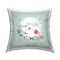 Snow Scene with Border Design by Julie Clay Outdoor Printed Pillow